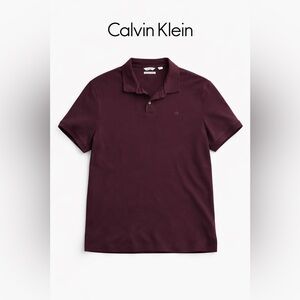Calvin Klein Liquid Touch Polo Slim Fit Burgundy
